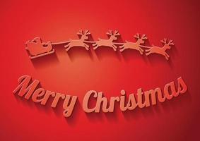 whole red gradient text and background merry christmas vector