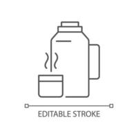 Vacuum flask linear icon vector