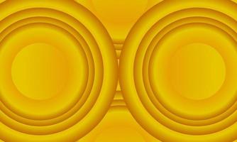 Minimal yellow abstract half circle background vector