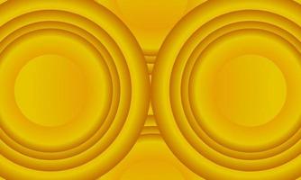 Minimal yellow abstract half circle background vector