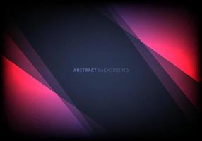 Abstract template pink triangle overlapping layered with lighting effect on dark blue background vector