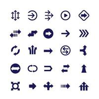 arrows set, direction vector icons