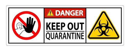 Danger Keep Out Quarantine Sign vector