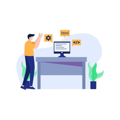 Developer working on artificial intelligence