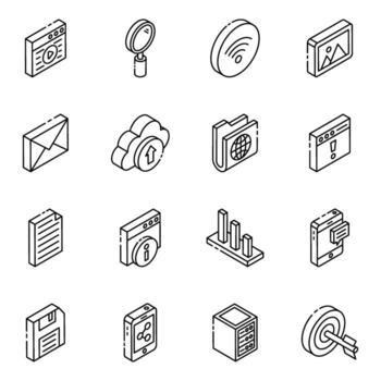 Data Storage Elements vector