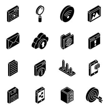 Data Storage Elements vector