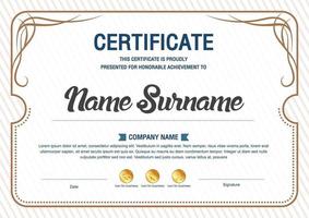 certificate of appreciation template, multipurpose certificate border with badge design vector