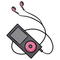 Music player. For fitness classes. Vector illustration isolated on a white background.