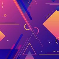 Abstract modern background vibrant geometric futuristic elements colorful gradient with lines stripes vector