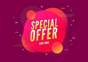 Special offer sale banner design template. vector