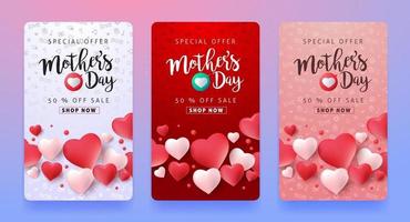 Mother's day sale poster banner background vector