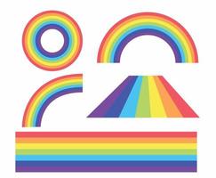 Rainbows on White background vector