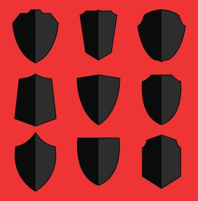 Shield icon vector set