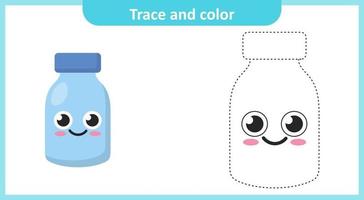 Trace and Color Bottle vector