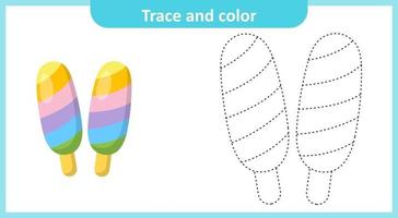 Trace and Color Ice Cream vector