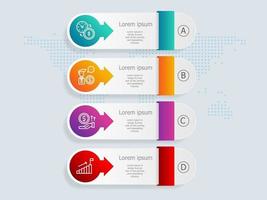 vertical infographics presentation element template vector