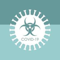 icono de coronavirus con imagen de un virus peligroso vector