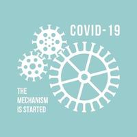 BANNER ON COVID 19 IN VECTOR