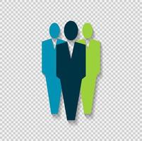 Office people icon, three men wearing suits vector