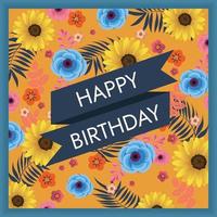 colourful birthday background illustration design for card vector