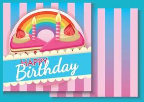 colourful birthday background illustration design for card vector