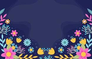 Flat Flower Background vector