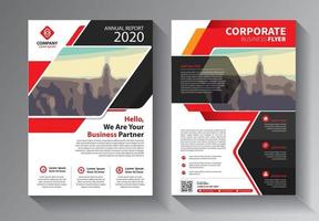 Brochure design, cover modern layout, annual report, poster, flyer in A4 with colorful triangles, geometric shapes for tech, science, market with light background vector