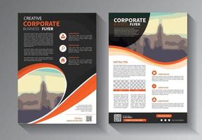 Business abstract vector template. Brochure design, cover modern layout, annual report, poster, flyer in A4 with colorful triangles, geometric shapes for tech, science, market with light background