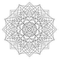 COLORING BOOK FOR ADULTS IN THE FORM OF A GEOMETRIC MANDALA vector
