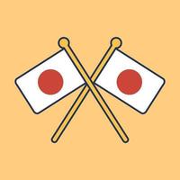 icono de la bandera de japón vector