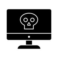 icono de computadora pirateada vector