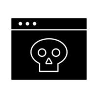 icono de sitio web pirateado vector