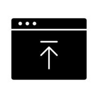 Browser Upload Icon vector