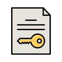 icono de cifrado de archivos vector