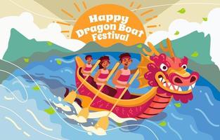 Dragon Boat Festival Wave vector