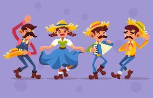 Festa Junina Dance Character vector