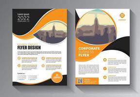 Brochure design, cover modern layout, annual report, poster, flyer in A4 with colorful triangles, geometric shapes for tech, science, market with light background vector