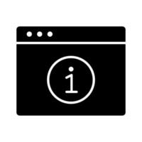 Browser Info icon vector