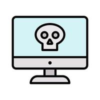Computer Hacked Icon vector
