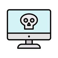 Computer Hacked Icon vector