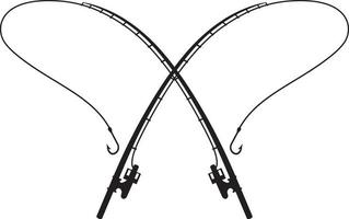 Fishing Rods crossed vector