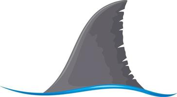símbolo de icono de aleta de tiburón vector