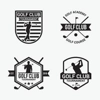 Conjunto de plantillas de diseño de vector de insignias de logotipo de club de golf