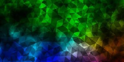 Dark Multicolor vector background with triangles.