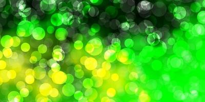 Light Green, Yellow vector texture with disks.