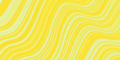 Light Green, Yellow vector pattern with curves.