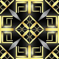 This is a vintage golden screen texture with a geometric art deco pattern vector