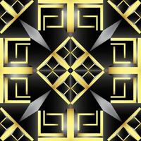 This is a vintage golden screen texture with a geometric art deco pattern vector