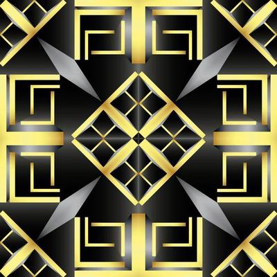 This is a vintage golden screen texture with a geometric art deco pattern