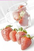 Strawberries with white background photo